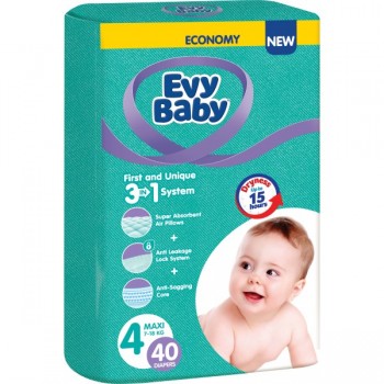 Підгузки Evy Baby Maxi (7-18 кг), 40 шт (8690506520298)