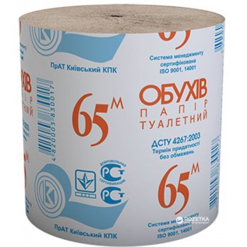 Туалетний папір Обухів 65 1 шар 8 рулонів (4820003830017)
